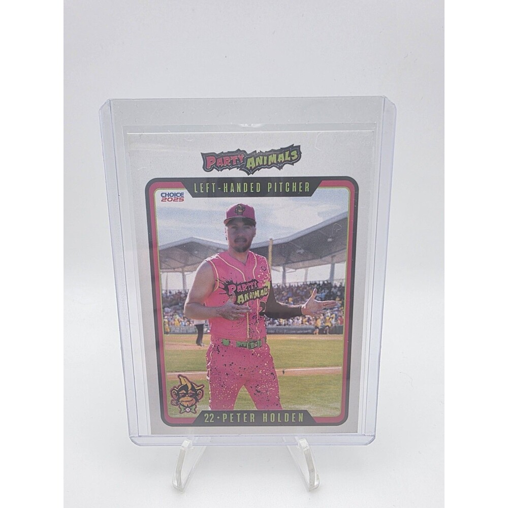 Peter Holden Party Animals 2025 Choice Sports Baseball Card Pitcher Bananas